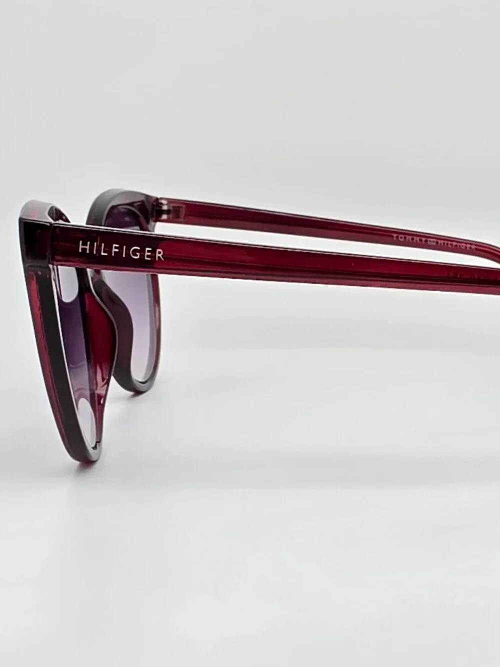 Tommy Hilfiger Lyla WP OL574 Red Frame Smoke Gradient Lens Cat Eye Sunglasses